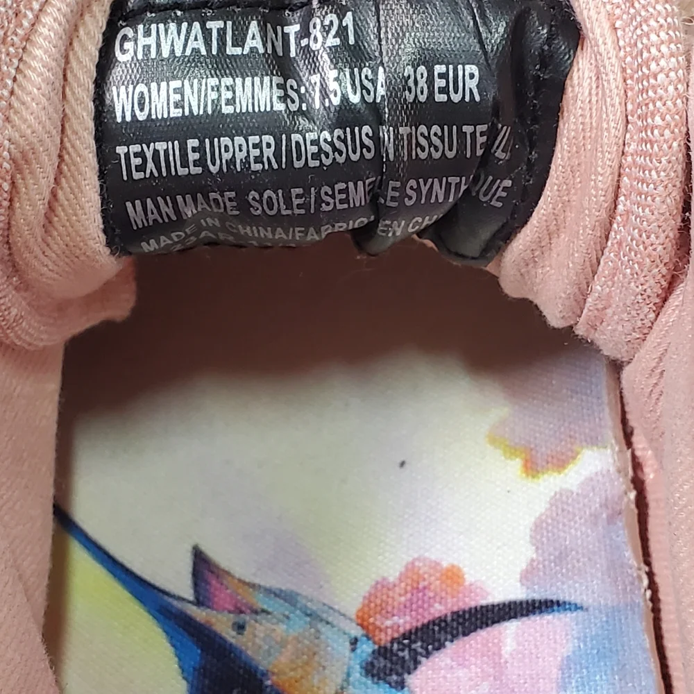 Guy Harvey Pink Sz 7.5 Atlantic Linen Sneakers Shoes Boat Nautical Shoe Seaside‎